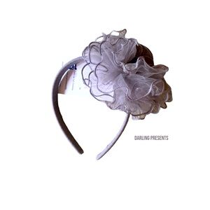 Ooh La La Couture Tulle Flower Headband Girls Color Gray Size OS